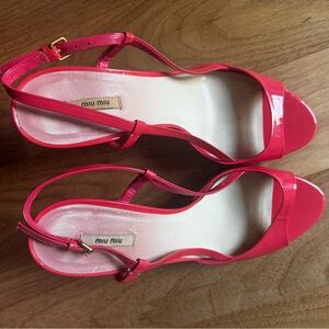 Miu Miu Vibrant Pink Heeled Sandals